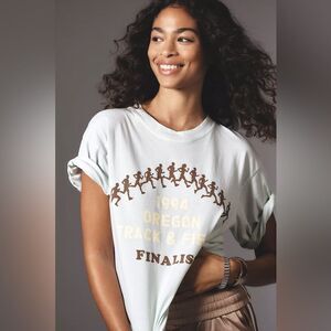 Anthropologie Back When Track Short-Sleeve Graphic Tee Size medium